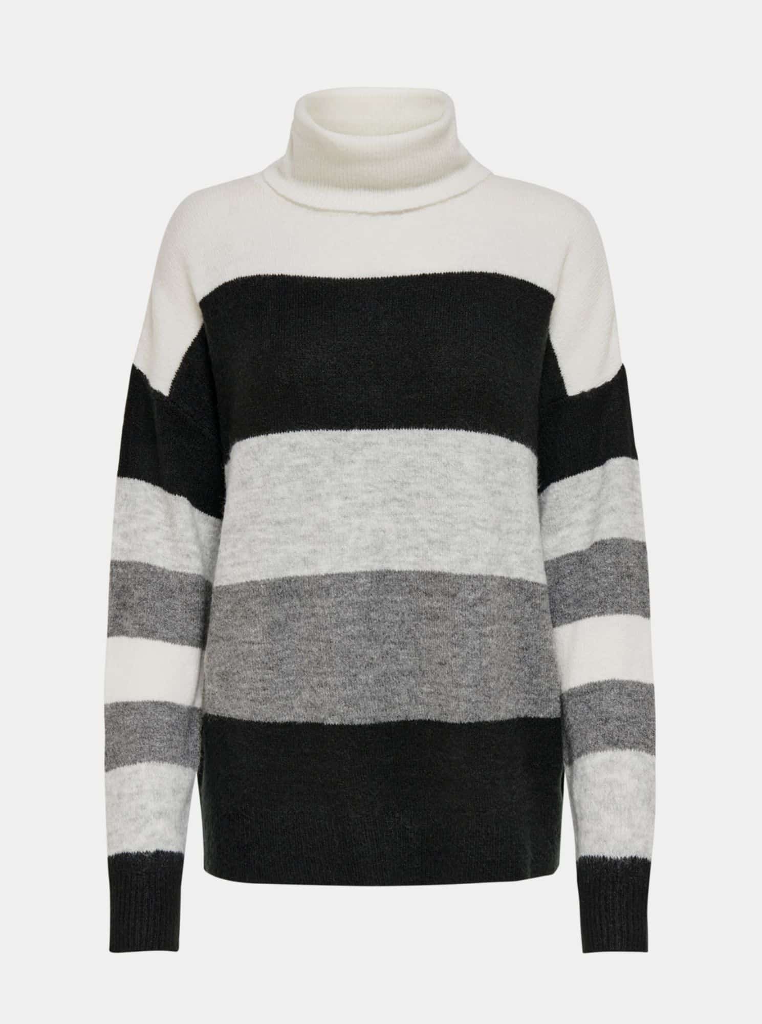 Černo-šedý pruhovaný rolák Jacqueline de Yong