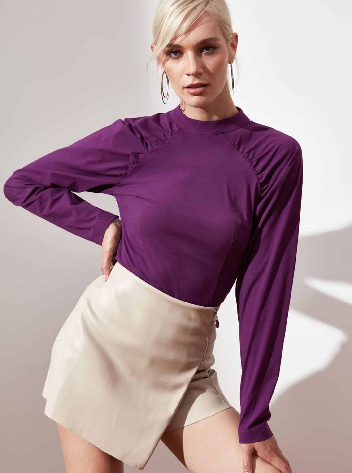 Fialová halenka Trendyol