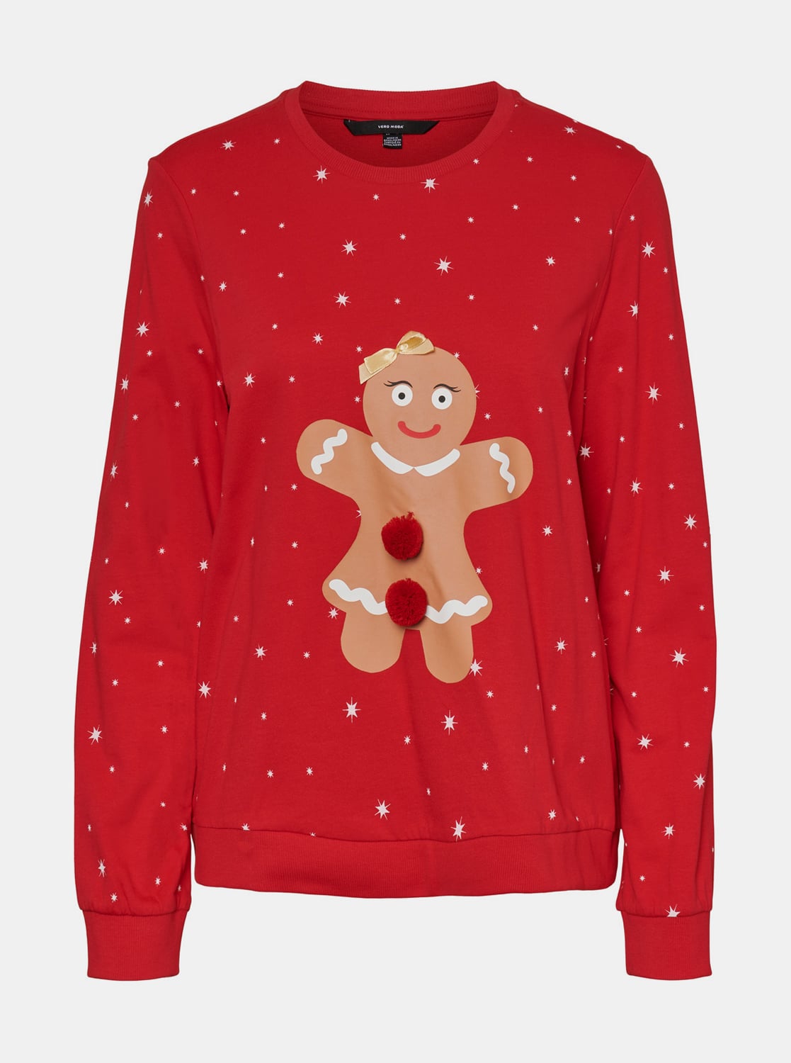 Červená mikina s vánočním motivem VERO MODA