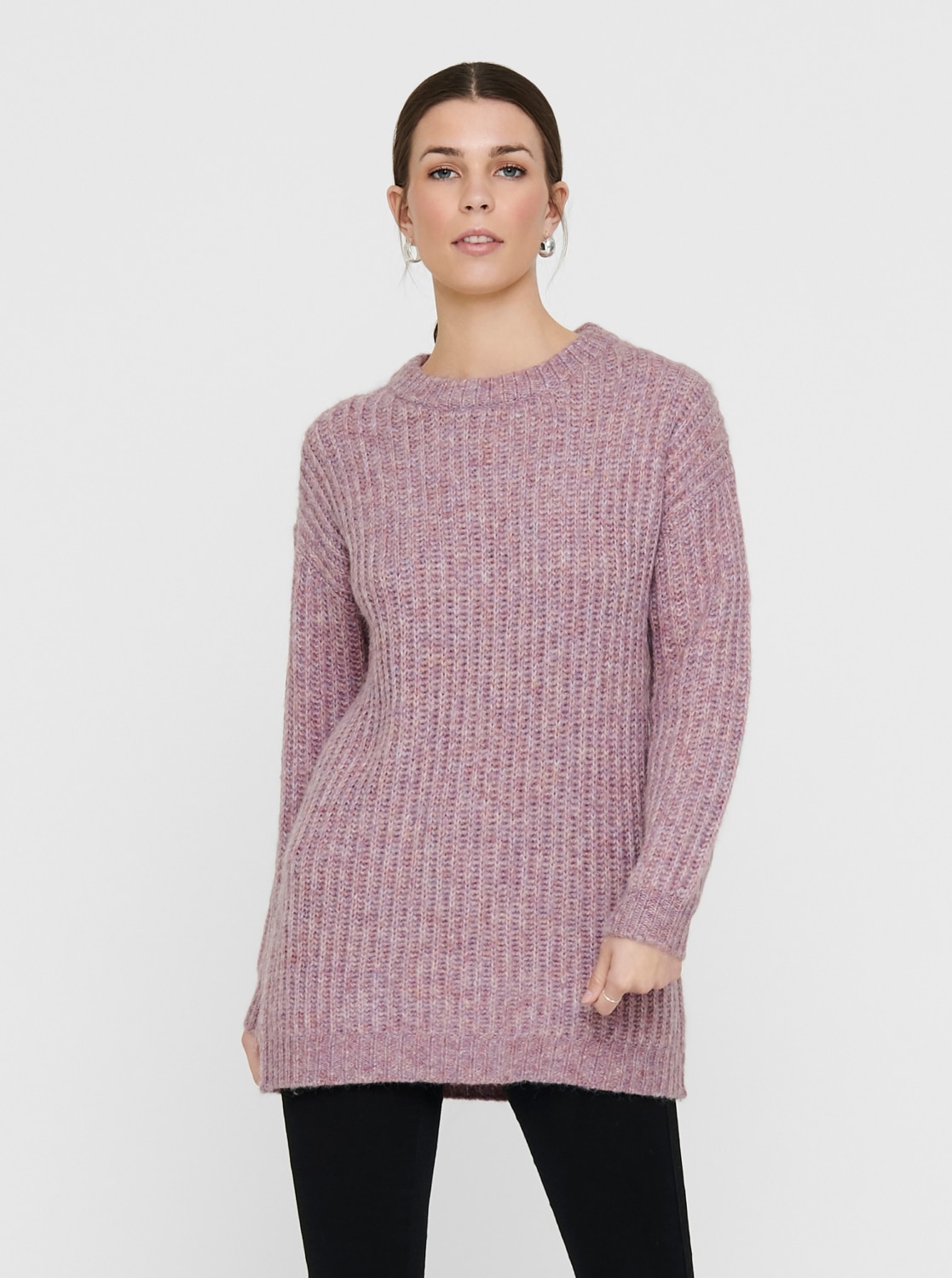 Světle šedý basic svetr ONLY New Chunky