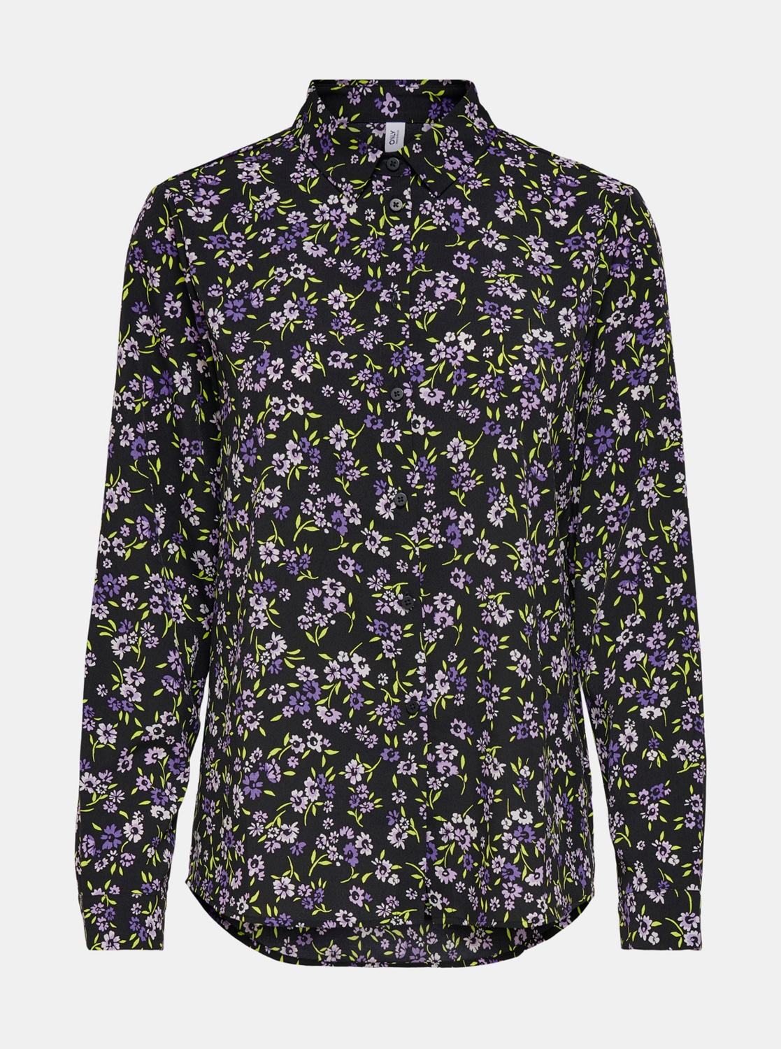 Černá květovaná košile ONLY Tenna