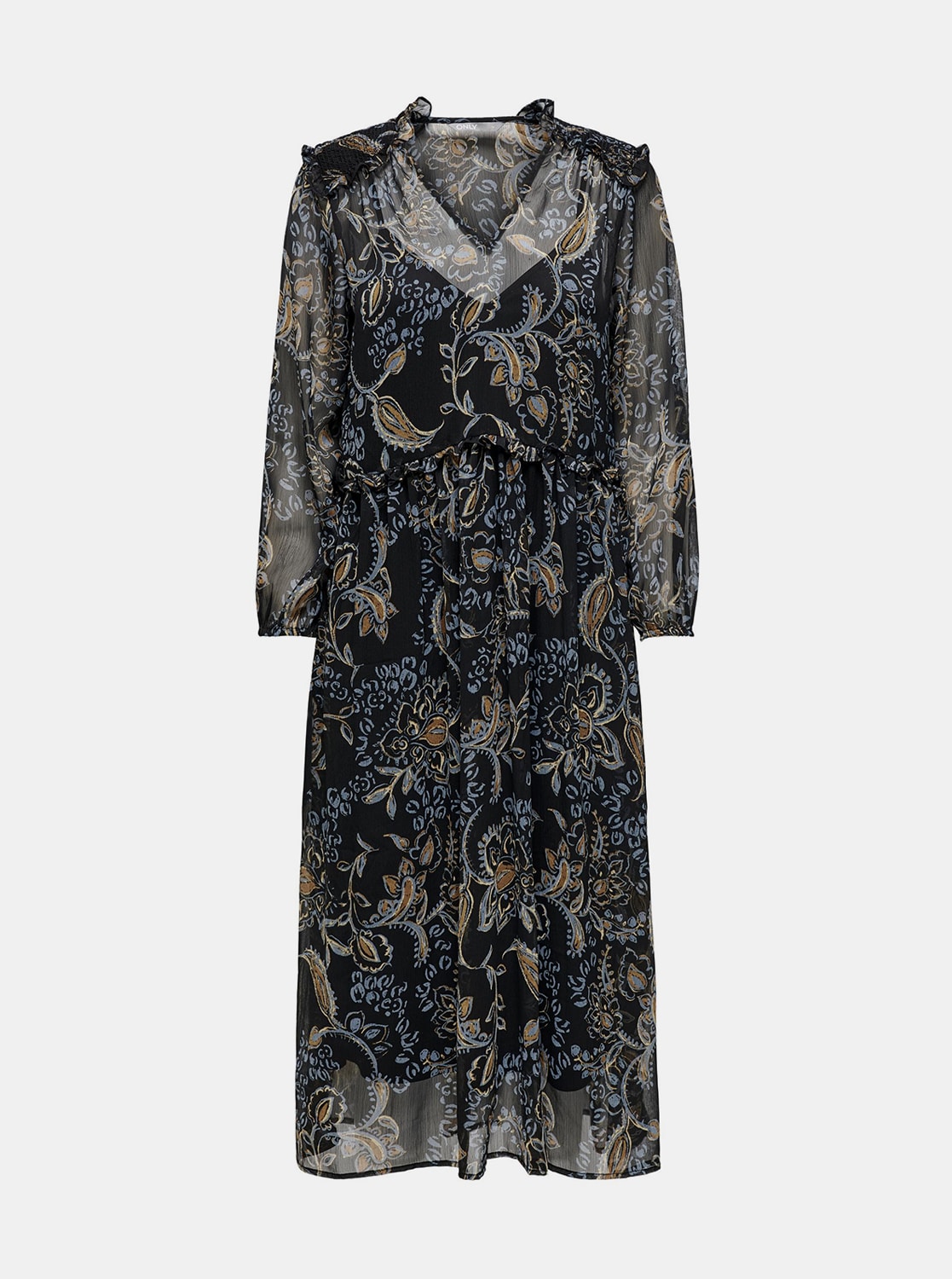 Černé vzorované šaty ONLY Nana