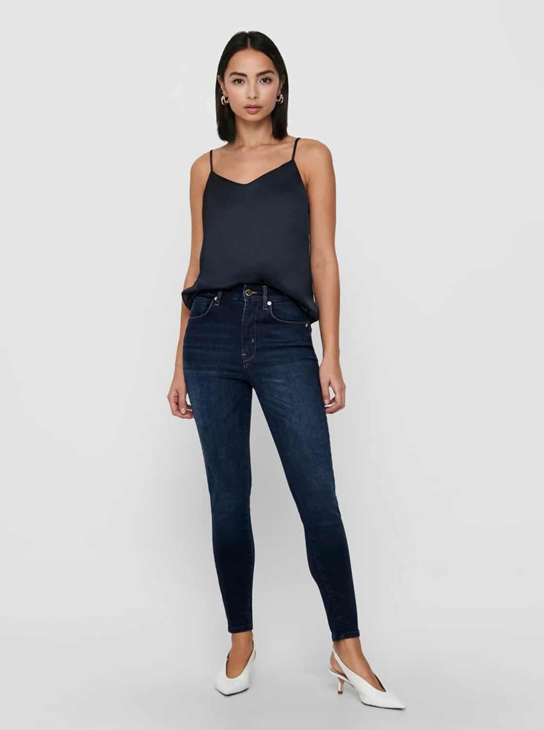 Modré skinny fit džíny ONLY Becks