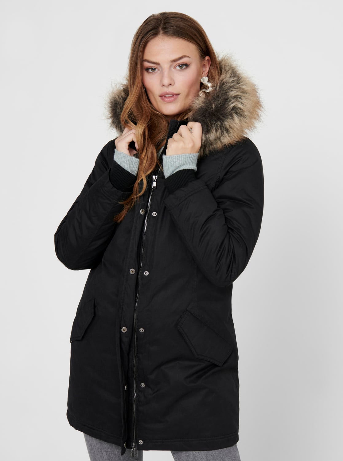 Černá zimní parka ONLY Sarah