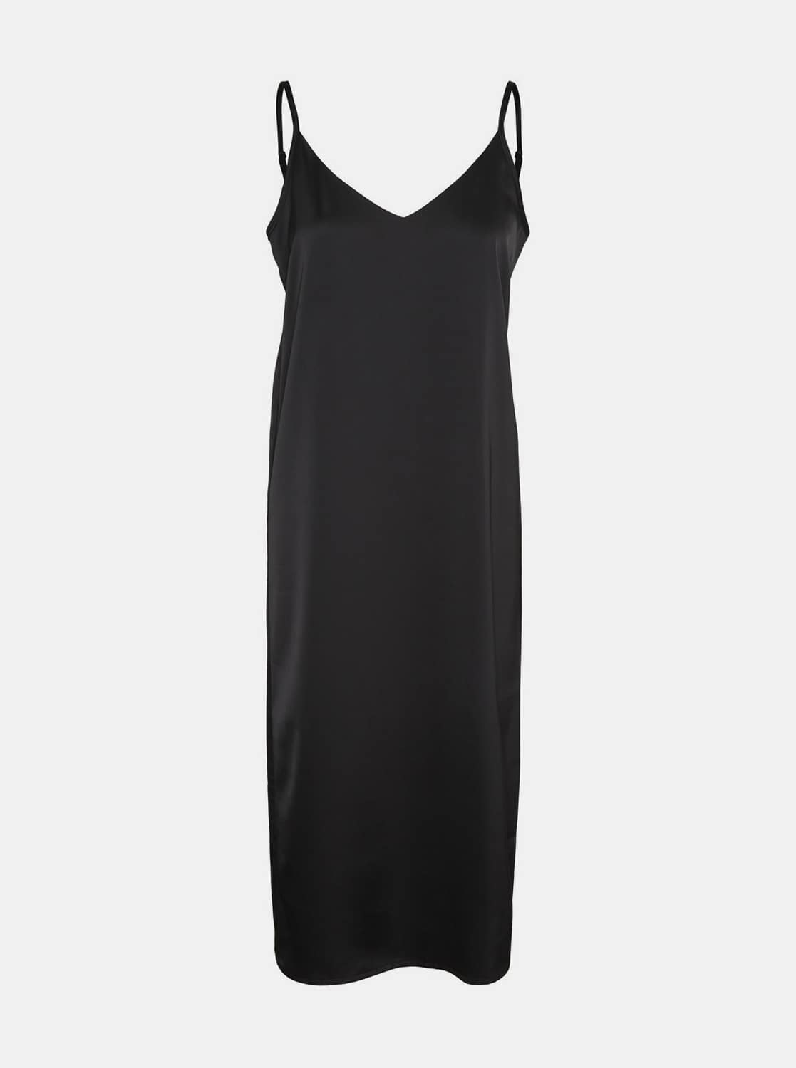 Noisy May černé saténové midi šaty