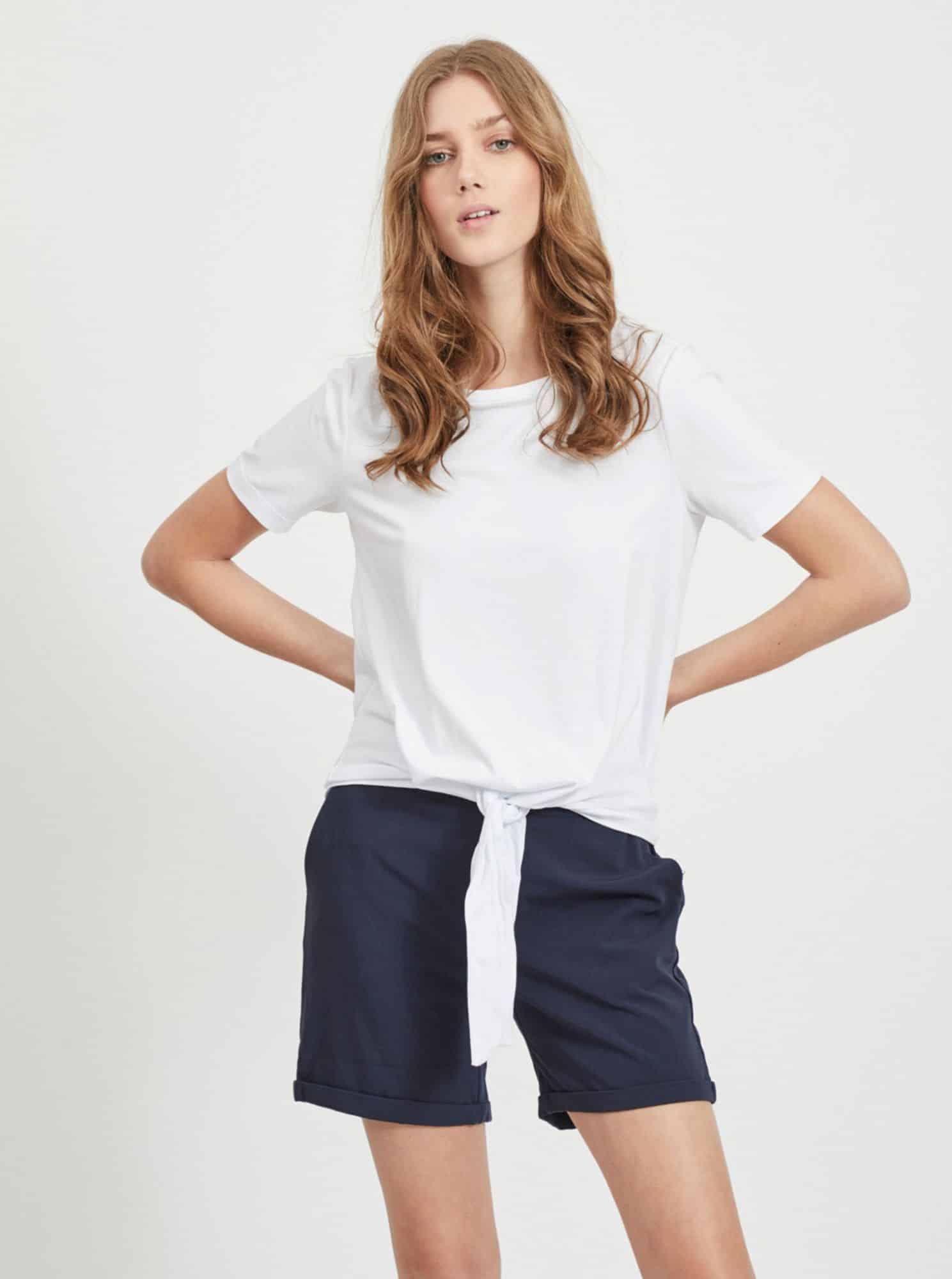 .OBJECT bílé dámské tričko se zavazováním