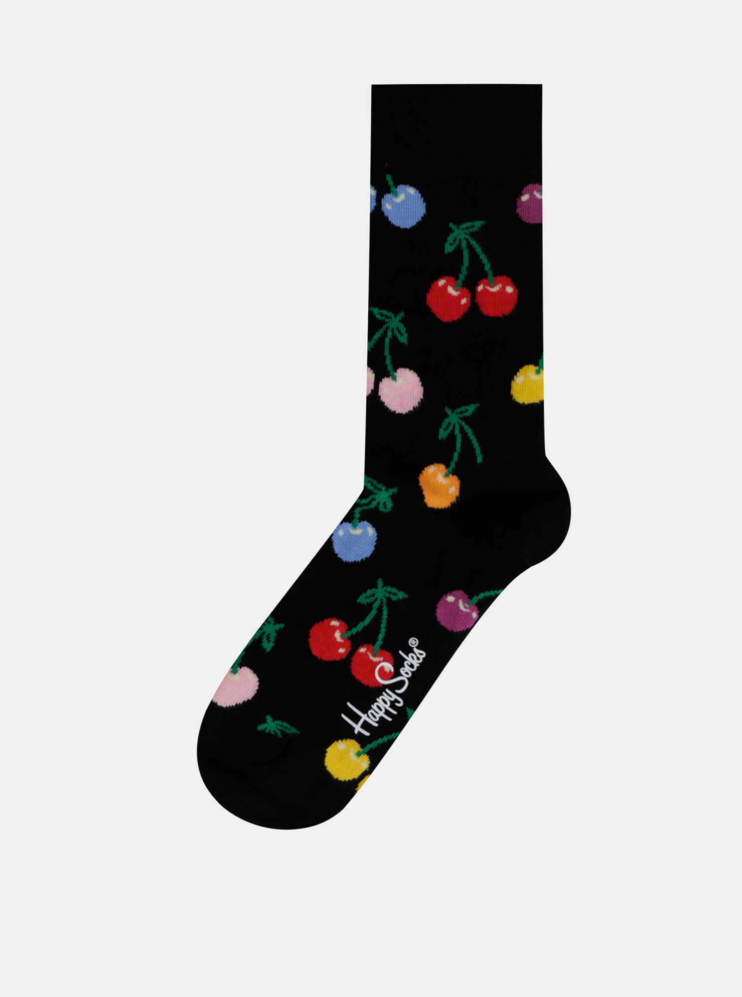 Černé vzorované ponožky Happy Socks Cherry