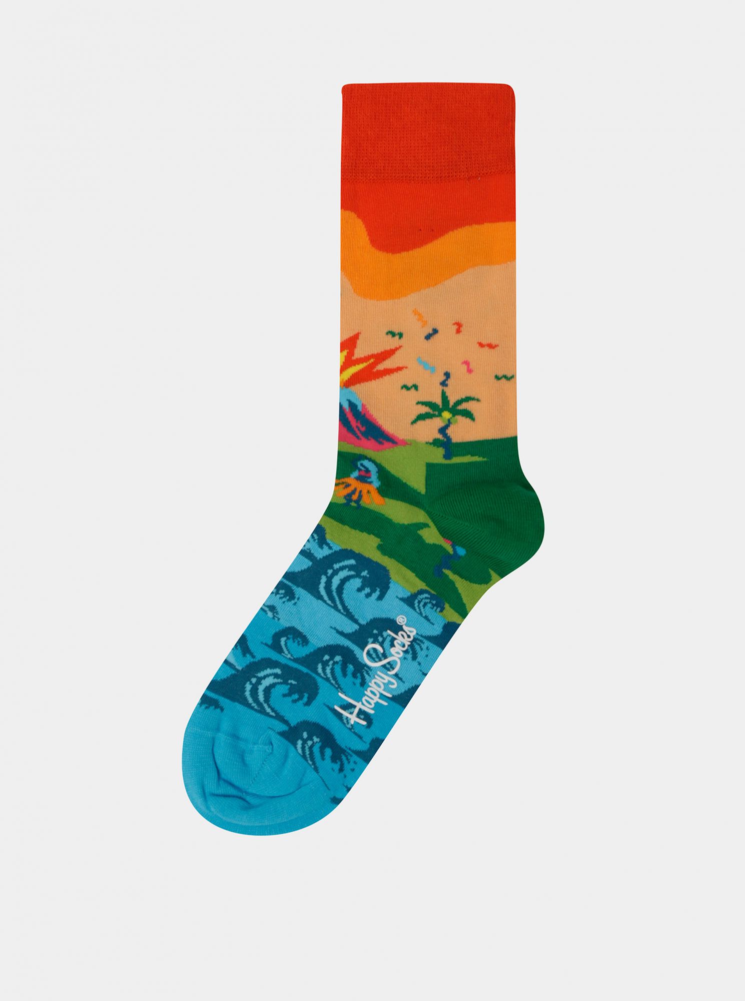 Oranžovo-modré dámské ponožky Happy Socks Tropical Island