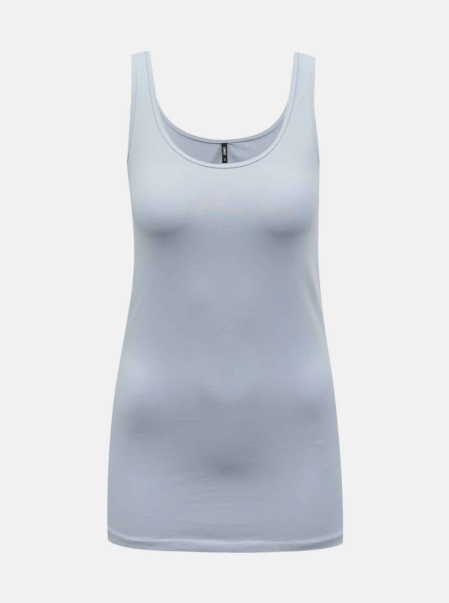 Světle modré dlouhé basic tílko ONLY