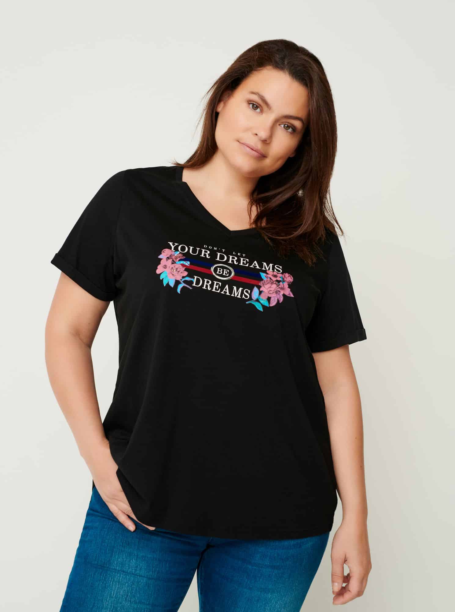 Zizzi černé tričko s potiskem