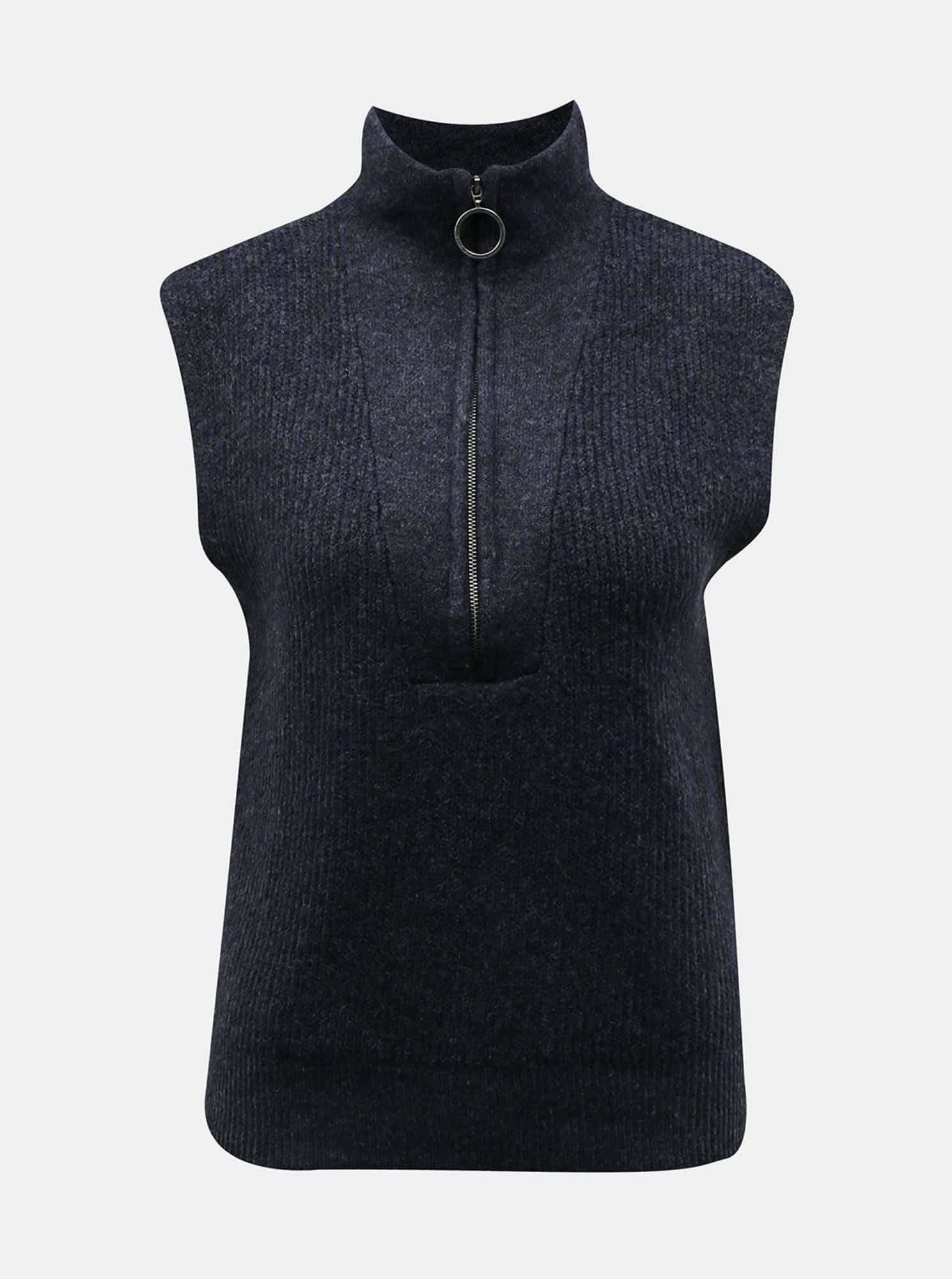 Modrá vesta se stojáčkem Noisy May