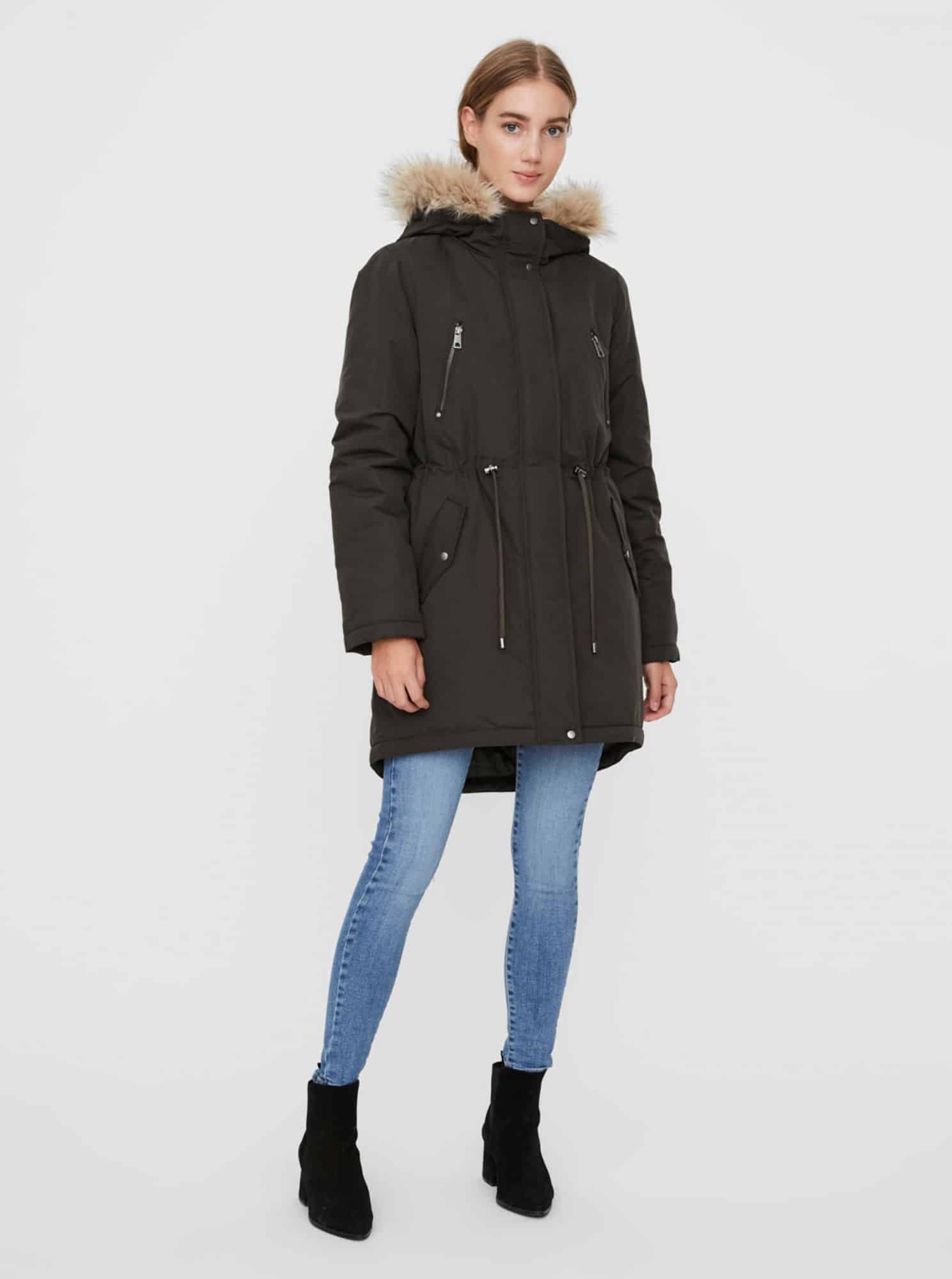 Zelená zimní parka VERO MODA Agnes