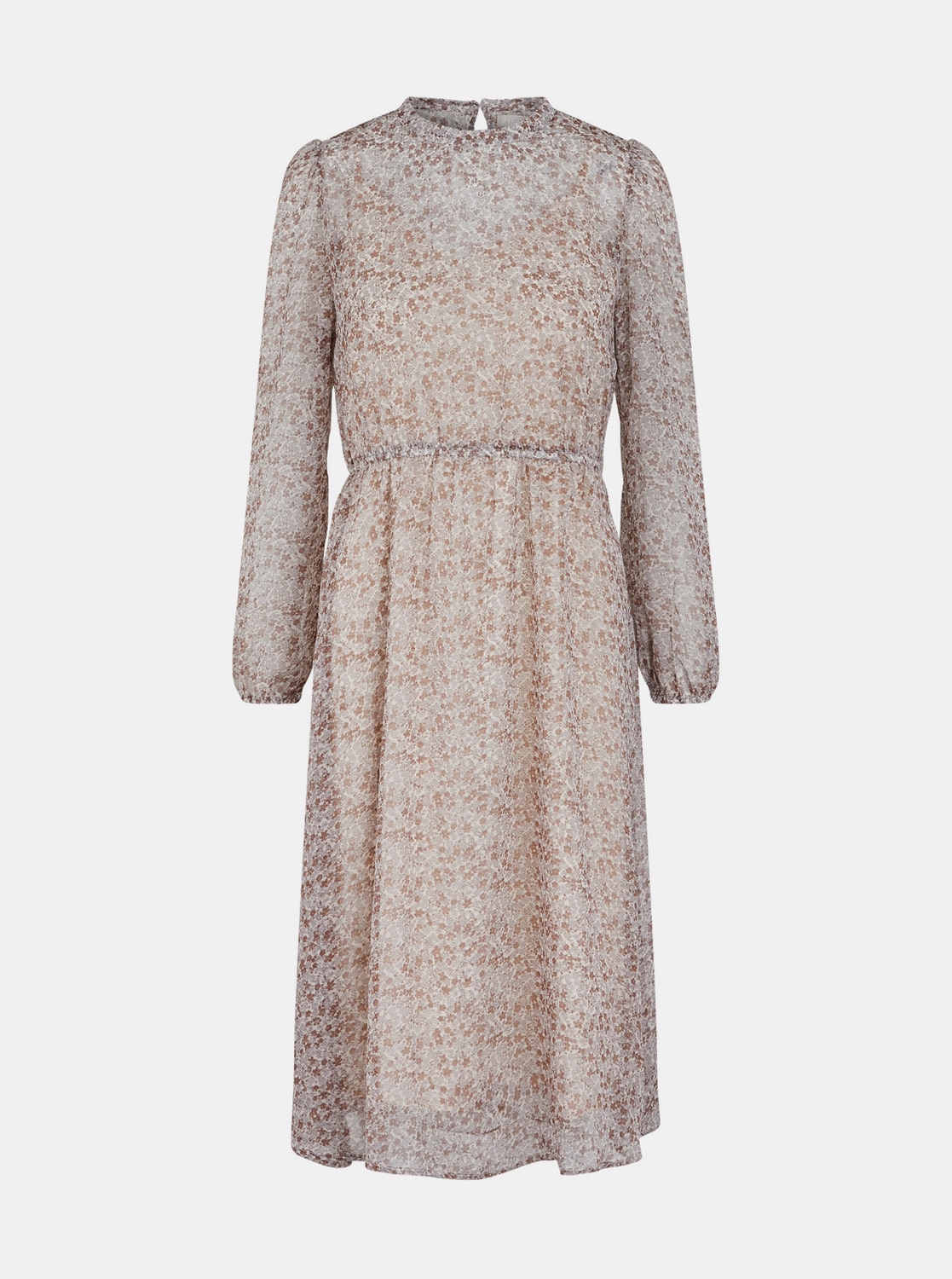 Béžové vzorované šaty Pieces Kaja