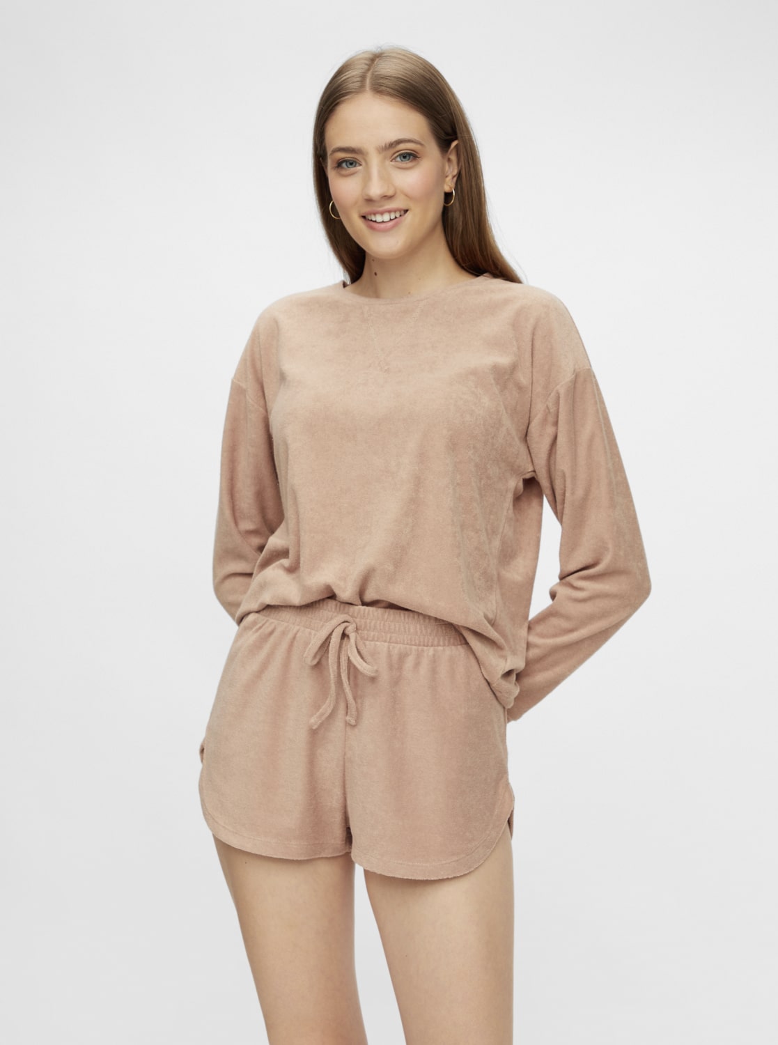 Starorůžová mikina Pieces Dunja