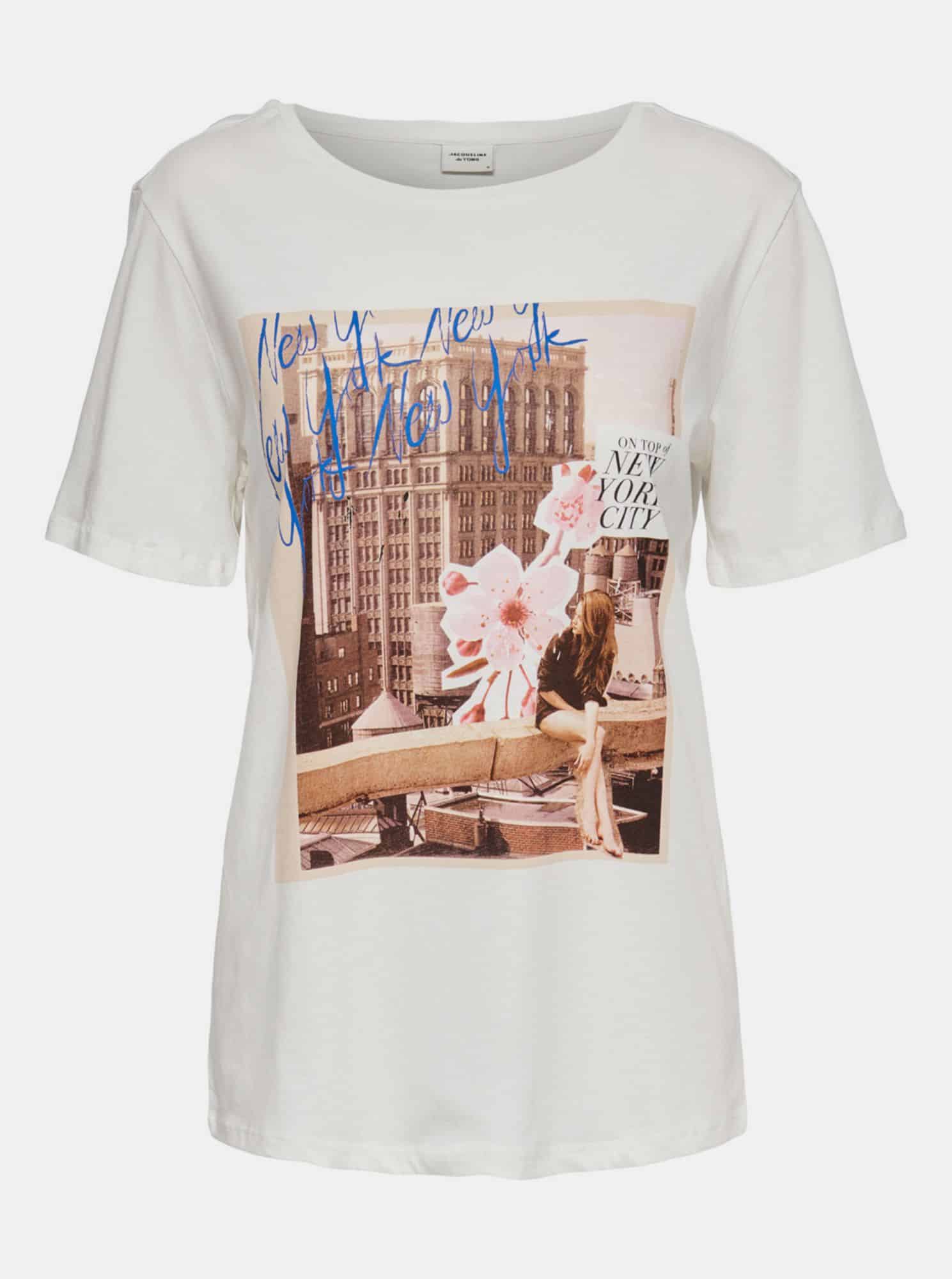 Bílé tričko s potiskem Jacqueline de Yong