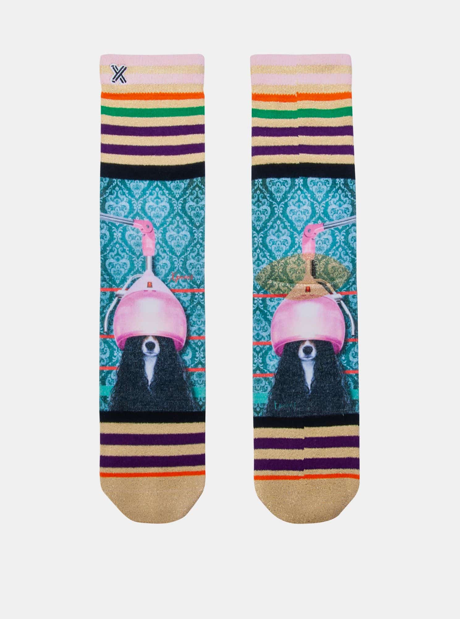 Modro-béžové dámské ponožky XPOOOS