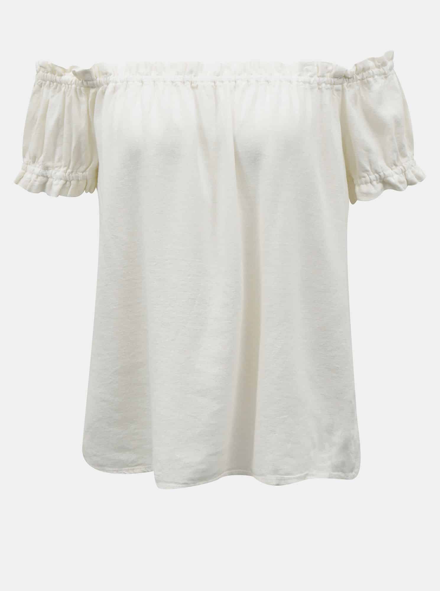 Bílá lněná volná halenka VERO MODA