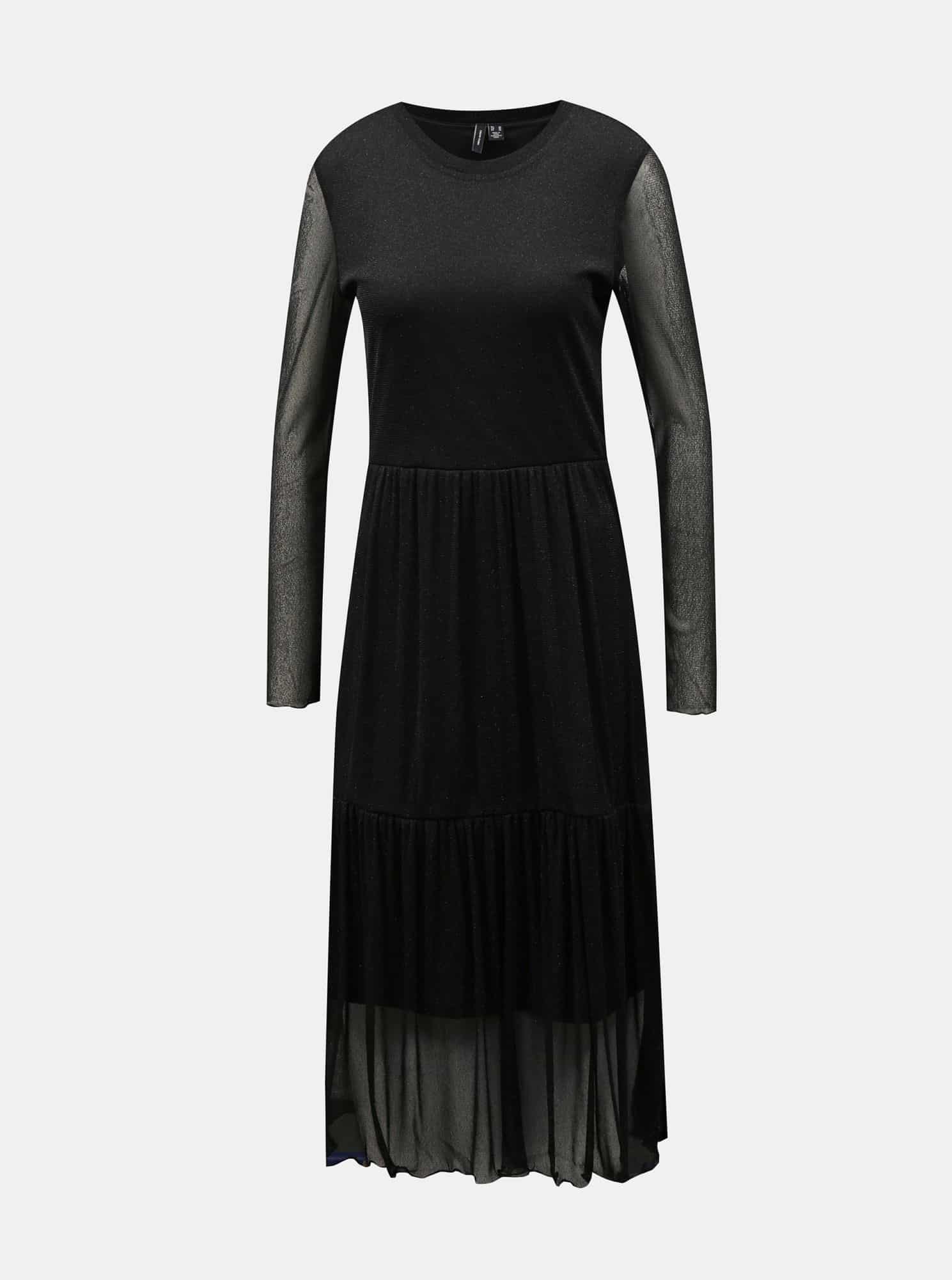 Černé šaty VERO MODA Aurora