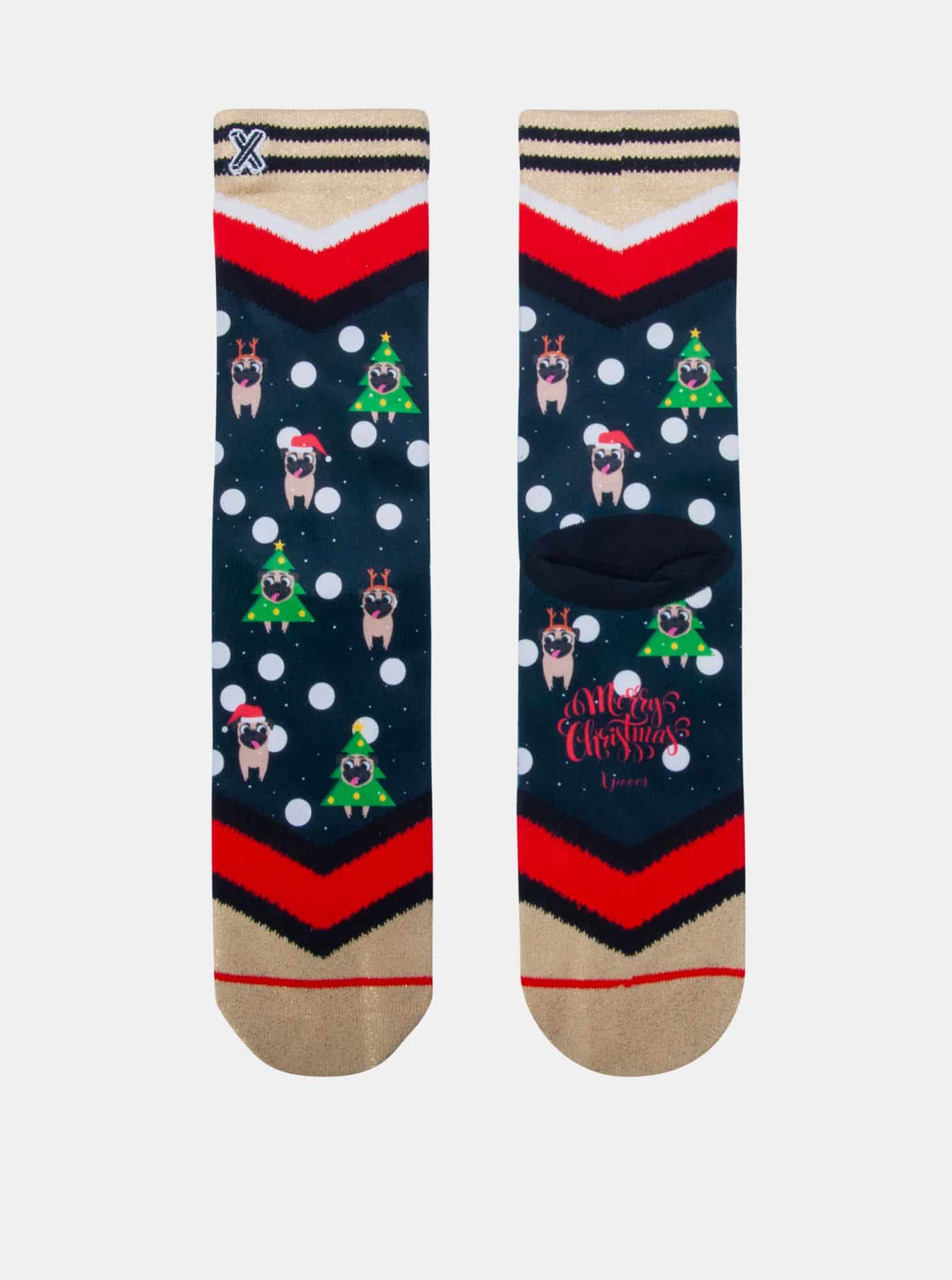 Modro-béžové dámské ponožky XPOOOS