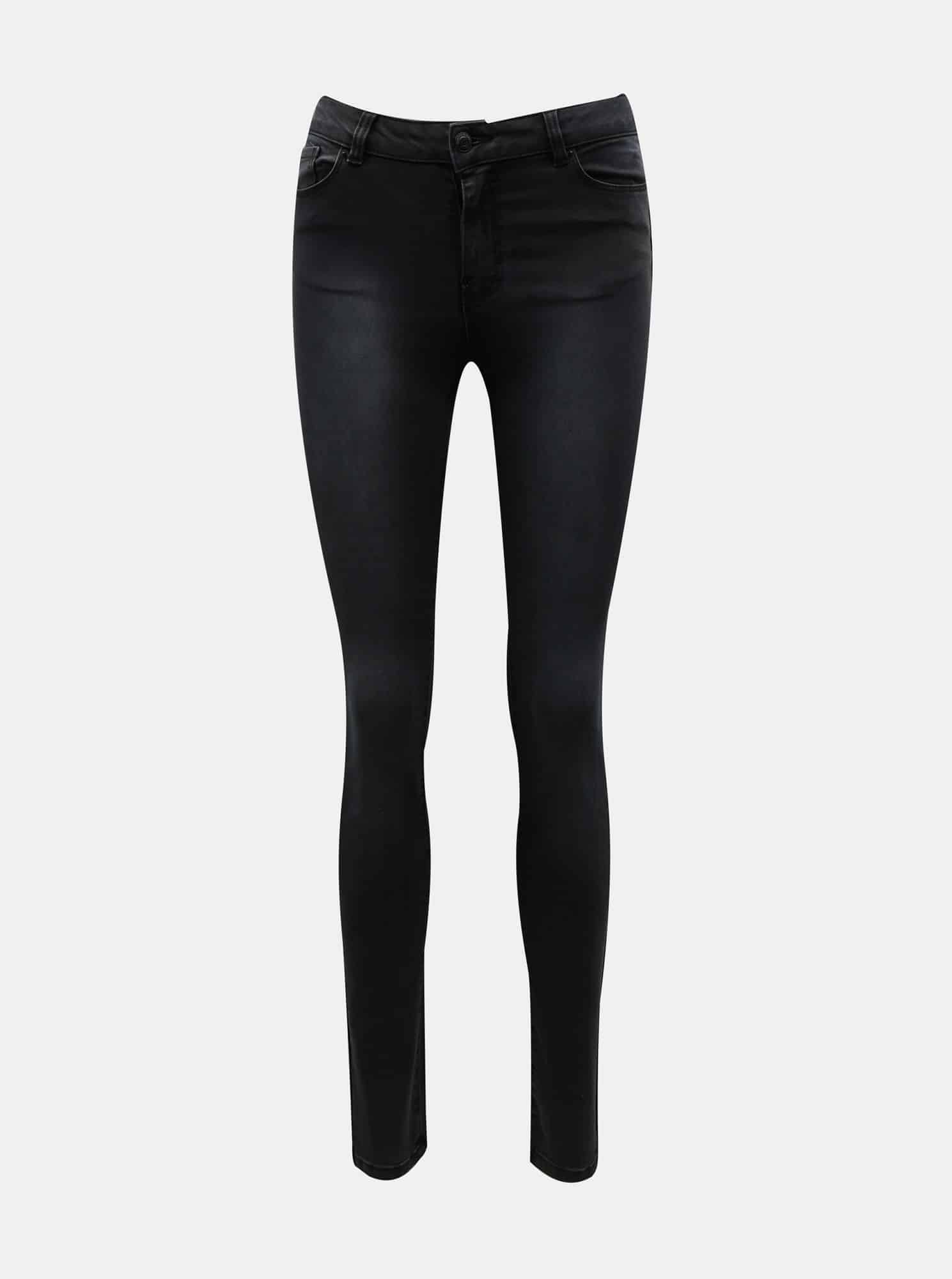 Tmavě šedé skinny fit džíny VERO MODA
