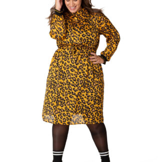 Yesta žluté šaty s leopardím vzorem Bea