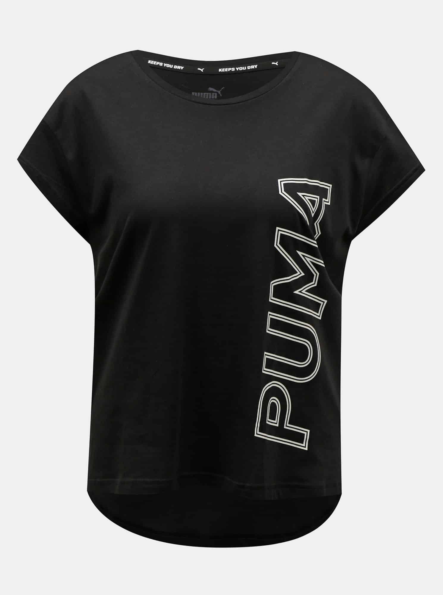 Puma černé dámské tričko s potiskem