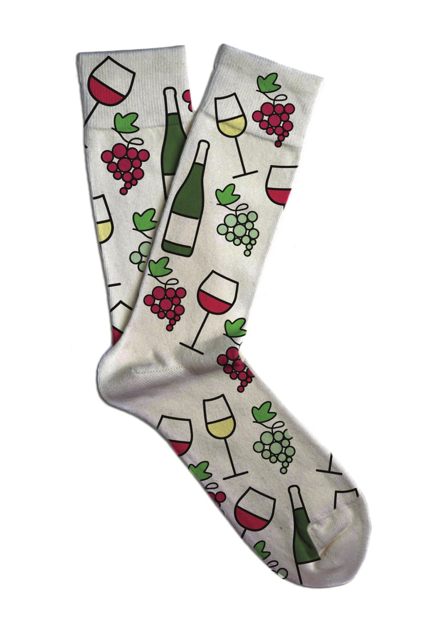 Soxit bílé unisex ponožky White Wine