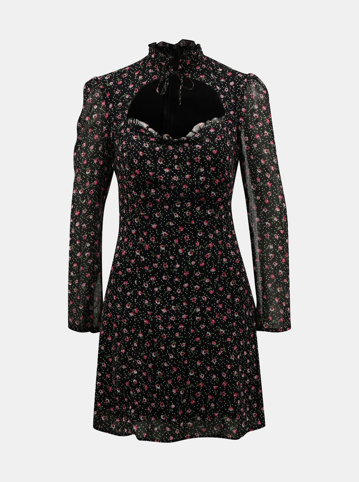 Tally Weijl černé květované šaty