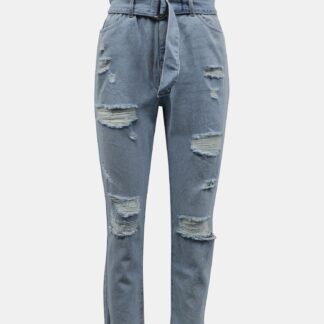 Světle modré slim fit džíny s potrhaným efektem TALLY WEiJL