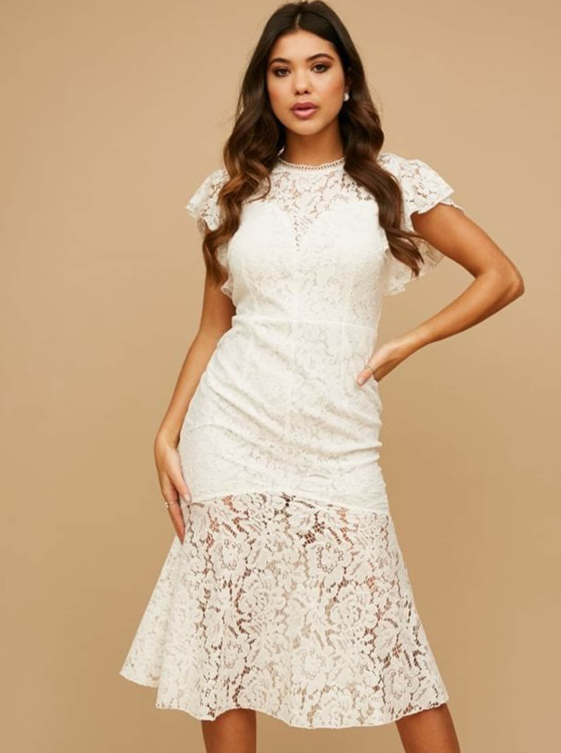 Bílé krajkové šaty Little Mistress