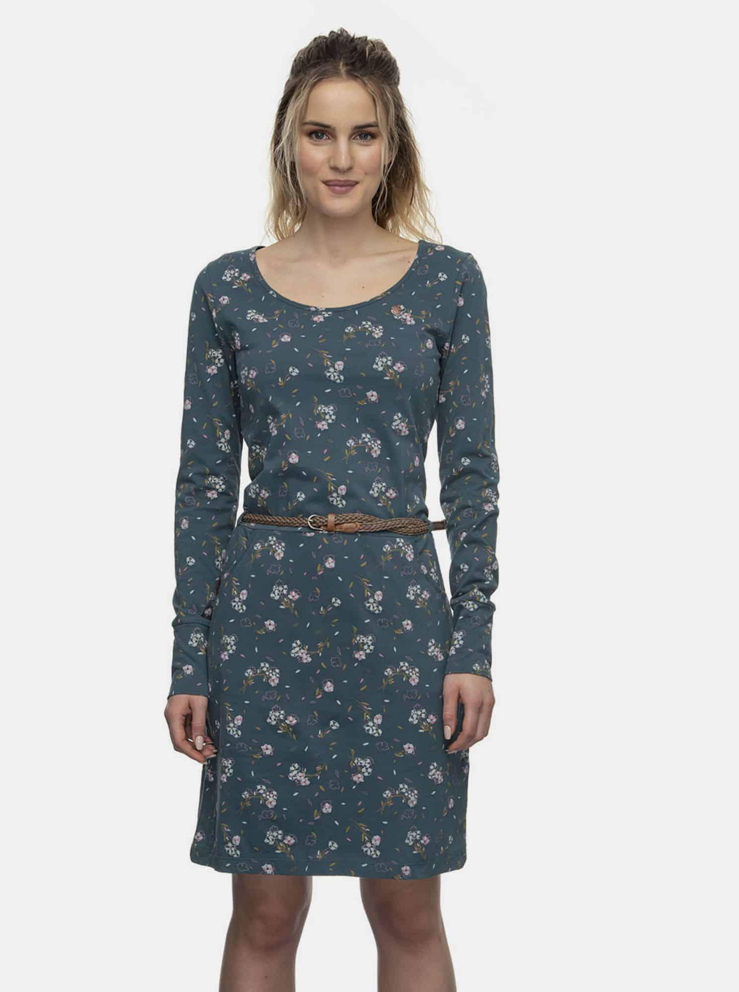 Modré květované šaty Ragwear