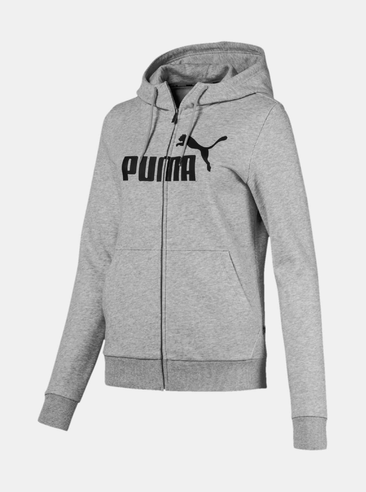 Šedá dámská mikina s kapucí Puma