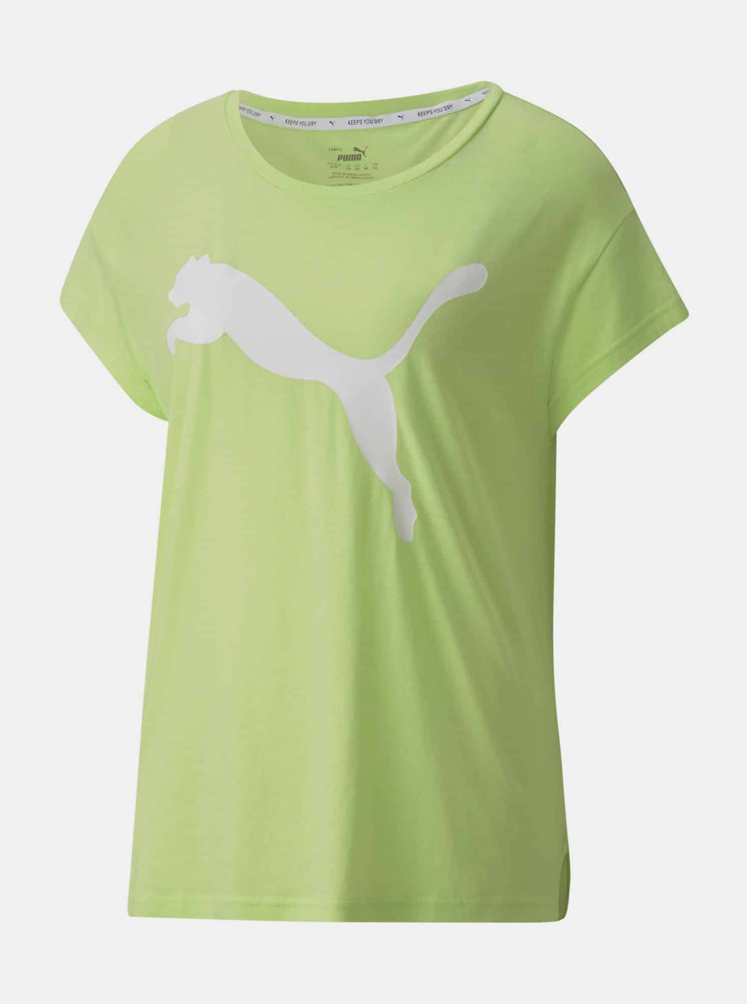 Zelené dámské tričko s potiskem Puma