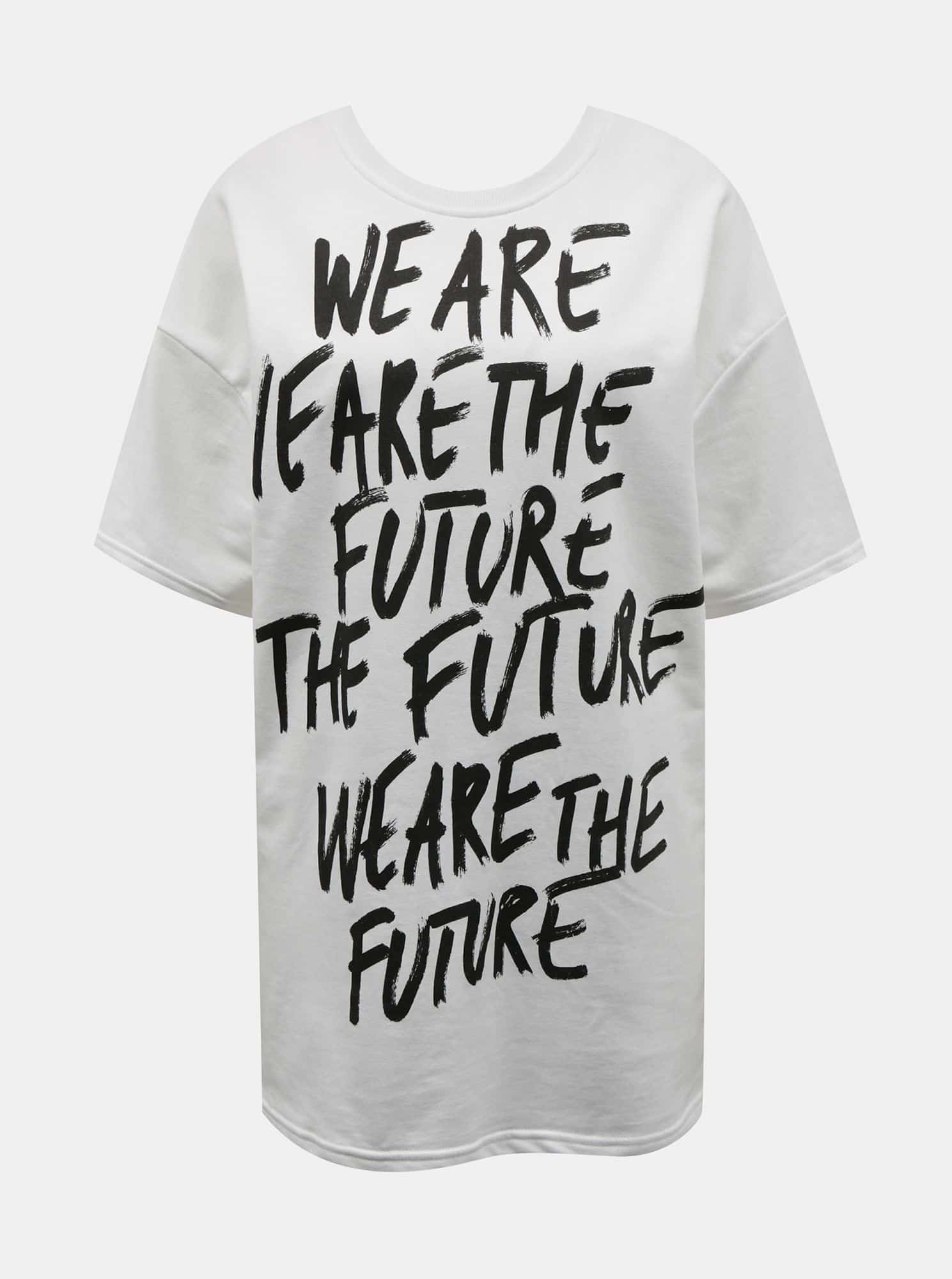 Bílé oversize tričko s potiskem TALLY WEiJL