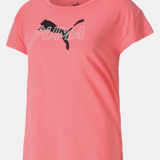 Růžové dámské tričko s potiskem Puma