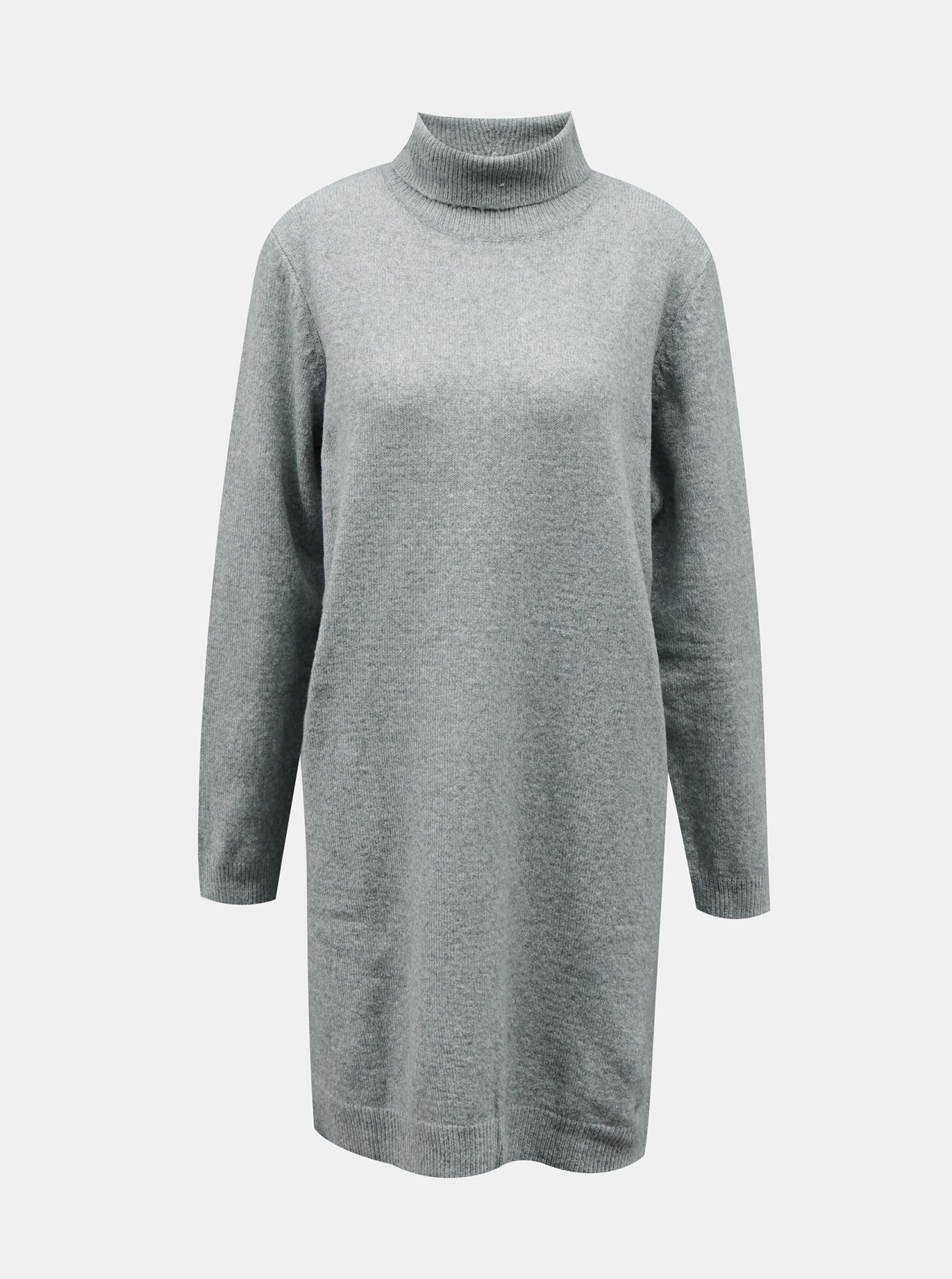 Světle zelené svetrové šaty s rolákem Jacqueline de Yong