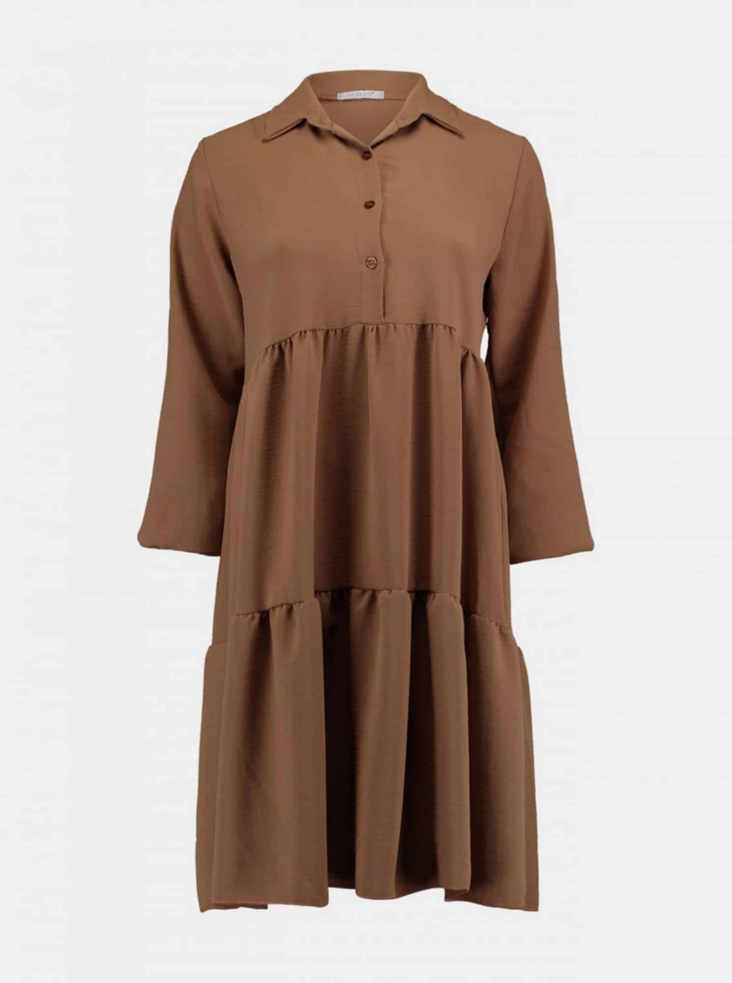 Hnědé košilové šaty Haily´s