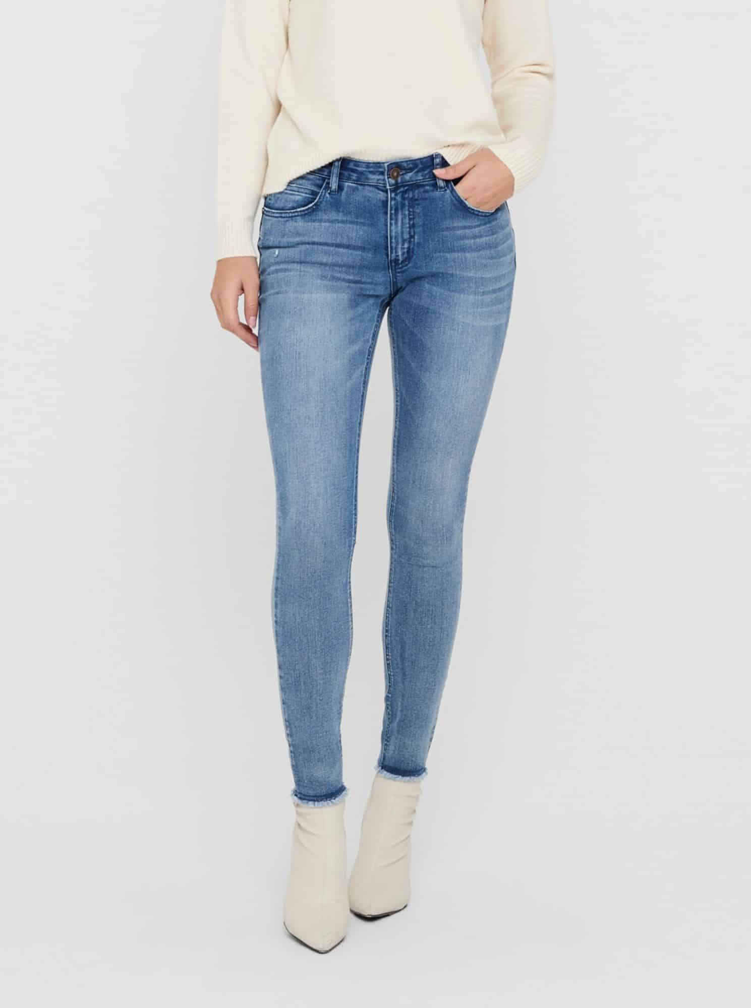 Modré skinny fit džíny Jacqueline de Yong Sonja