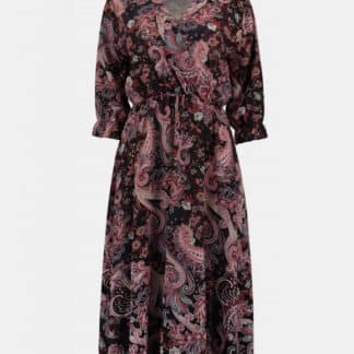 Černo-růžové vzorované šaty Haily´s