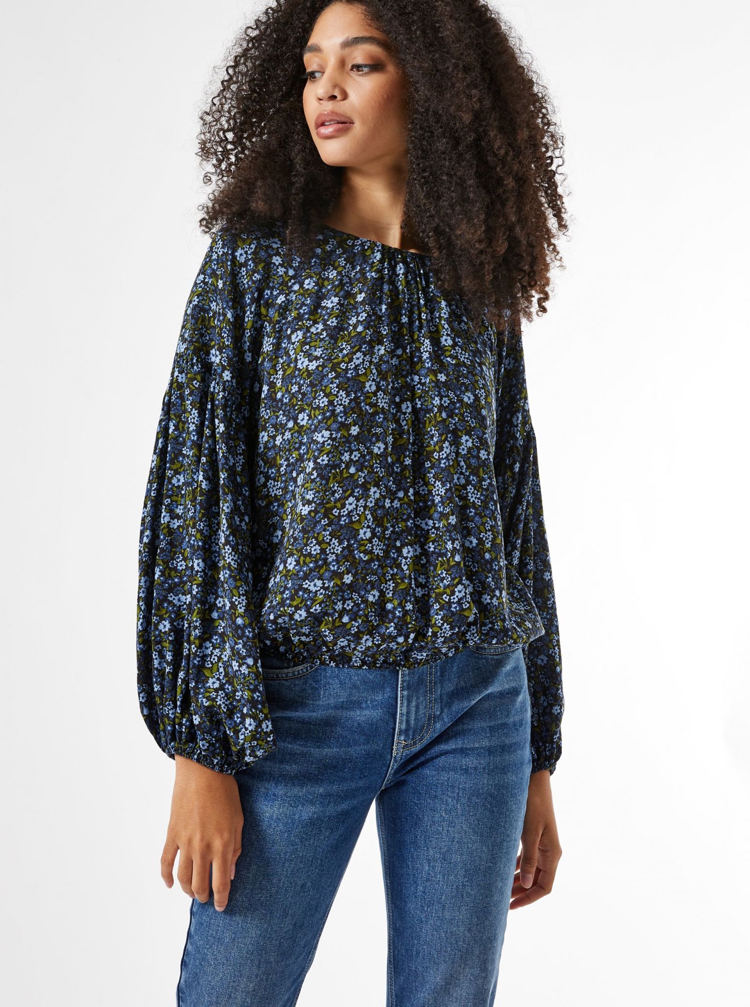 Tmavě modrá vzorovaná halenka Dorothy Perkins