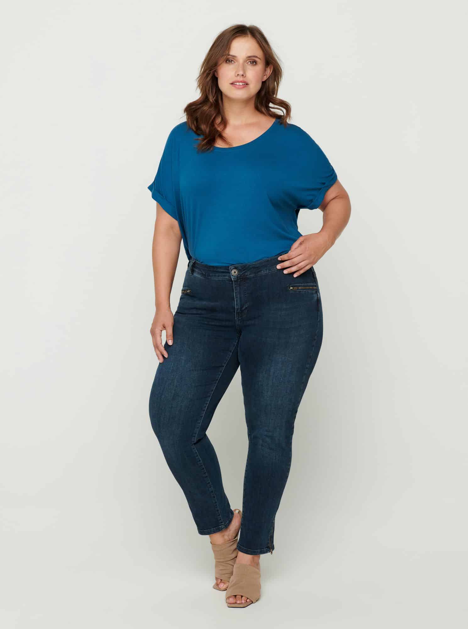 Zizzi modré džíny Skinny Fit