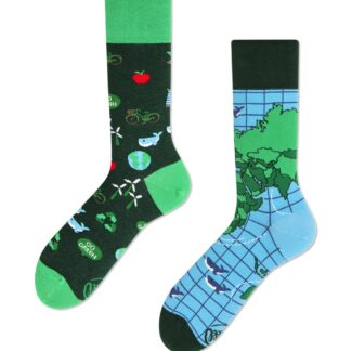 Many Mornings zelené ponožky Save The Planet