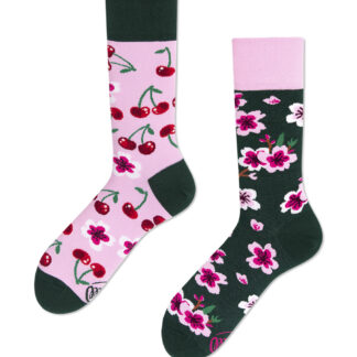 Many Mornings barevné ponožky Cherry Blossom