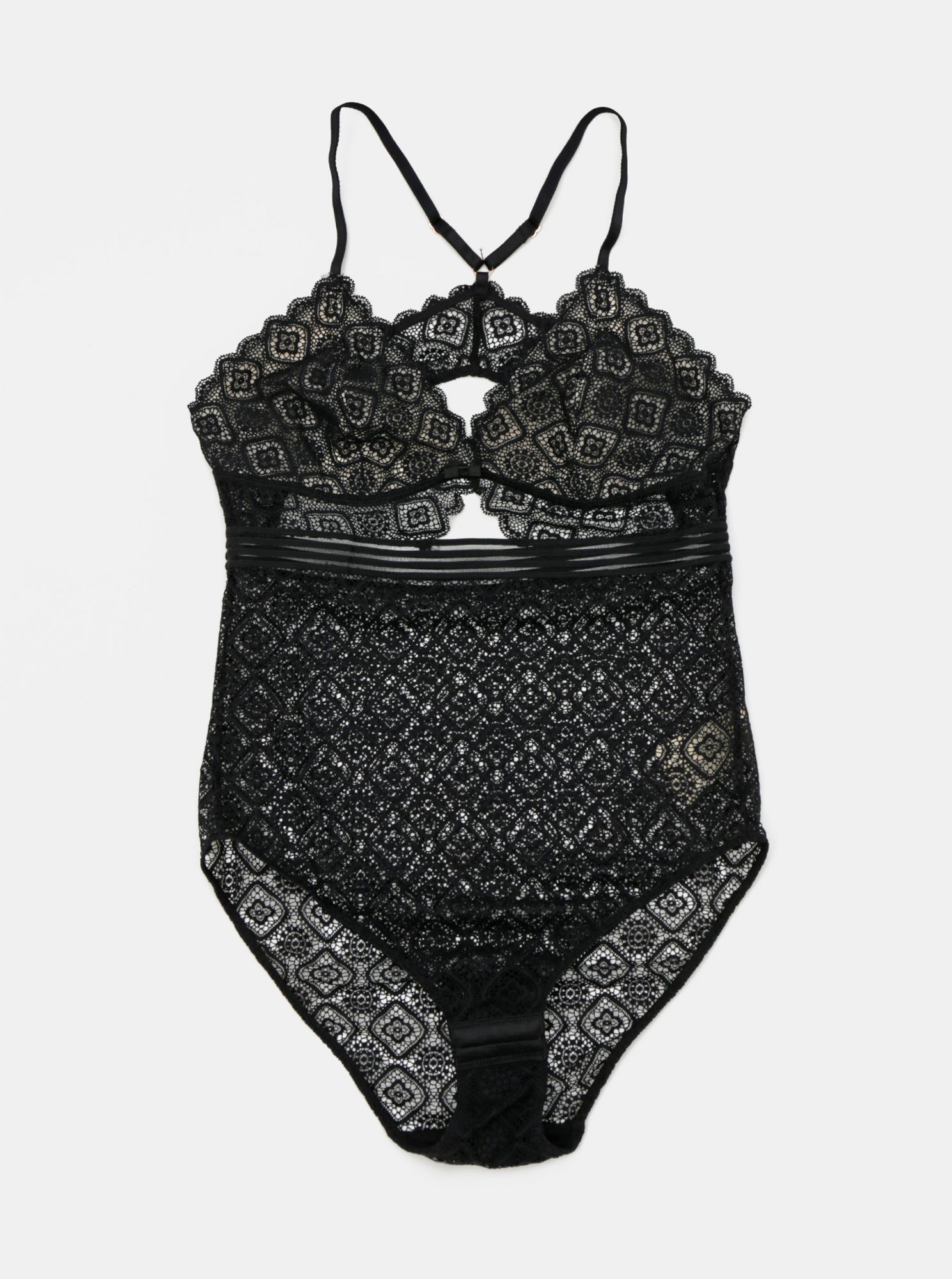 Černé krajkové body DORINA