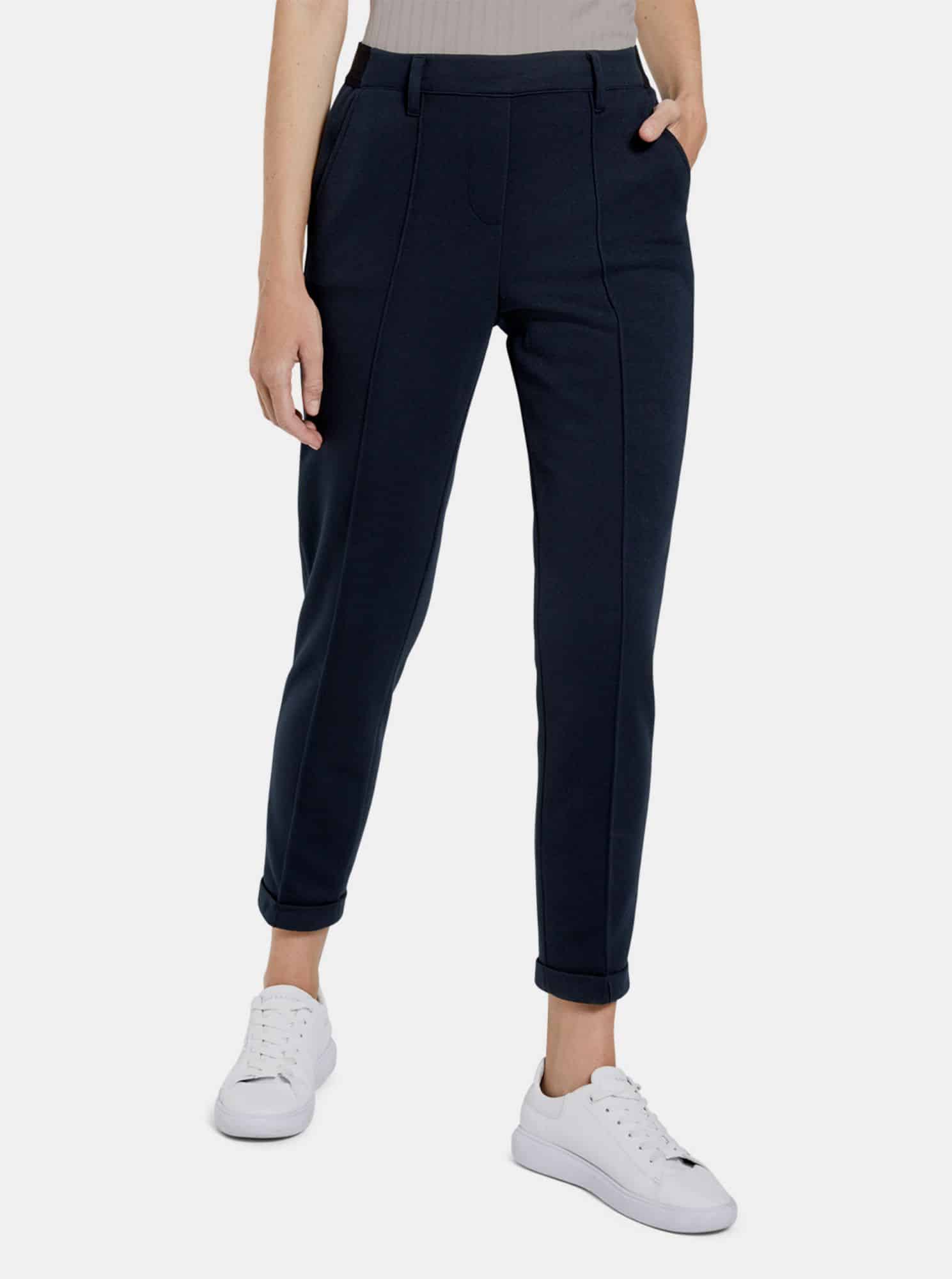 Tmavě modré dámské kalhoty Tom Tailor