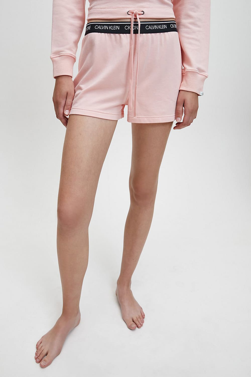 Calvin Klein pudrové domácí kraťasy Sleep Short