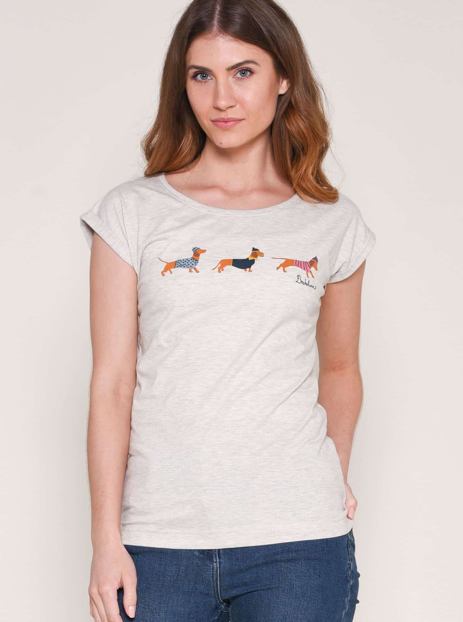 Krémové tričko s potiskem Brakeburn