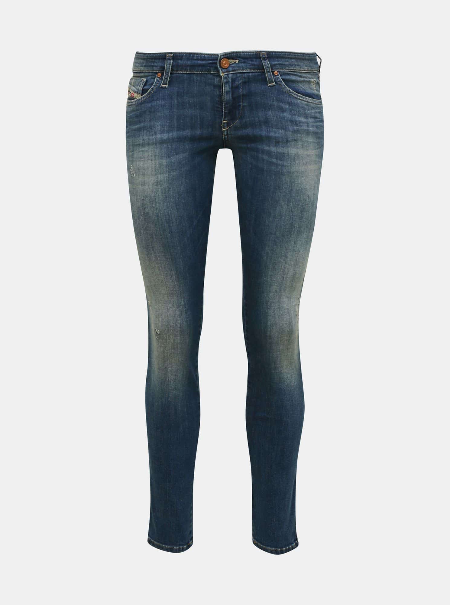 Modré dámské skinny fit džíny Diesel