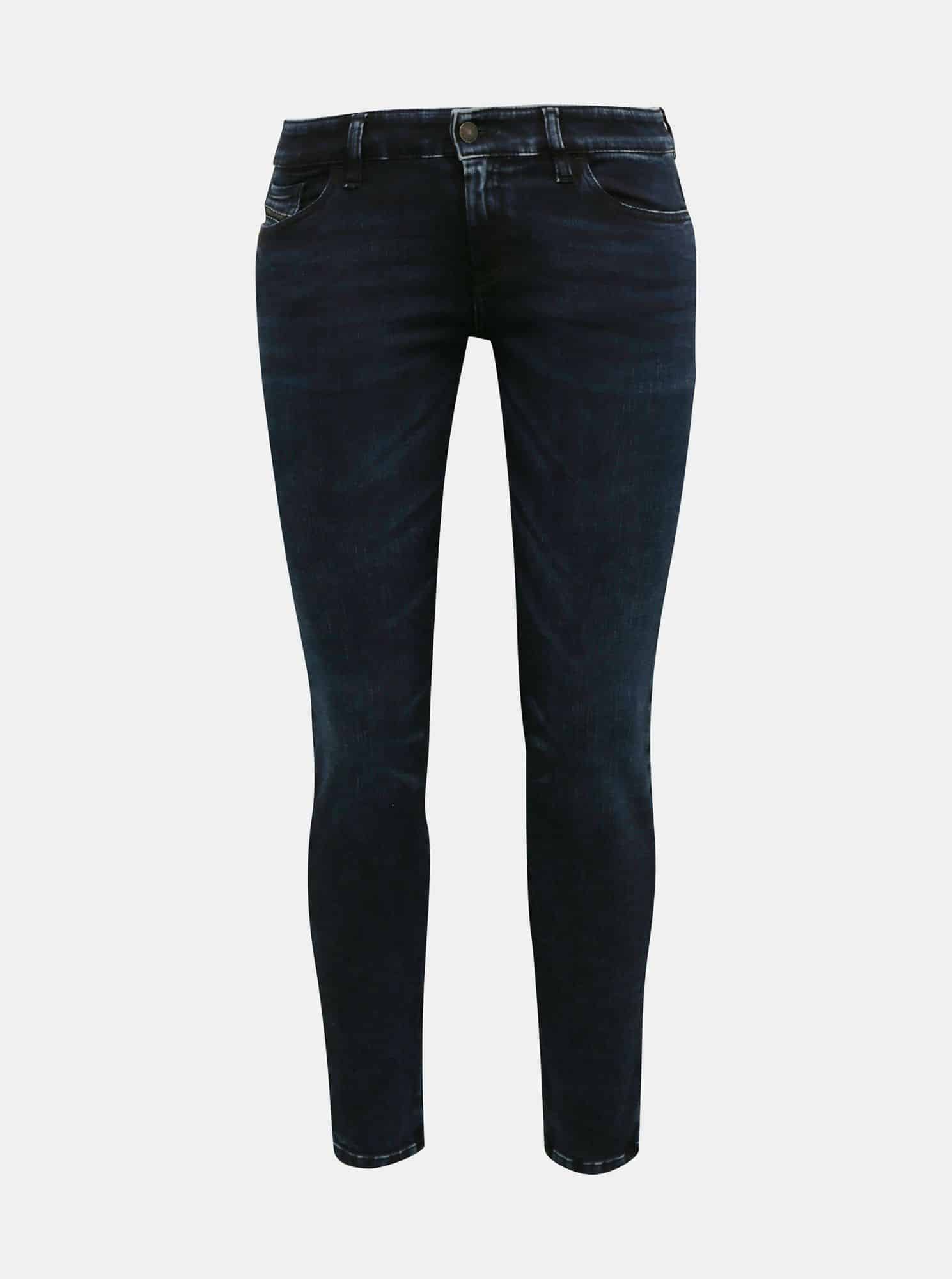 Tmavě modré dámské skinny fit džíny Diesel