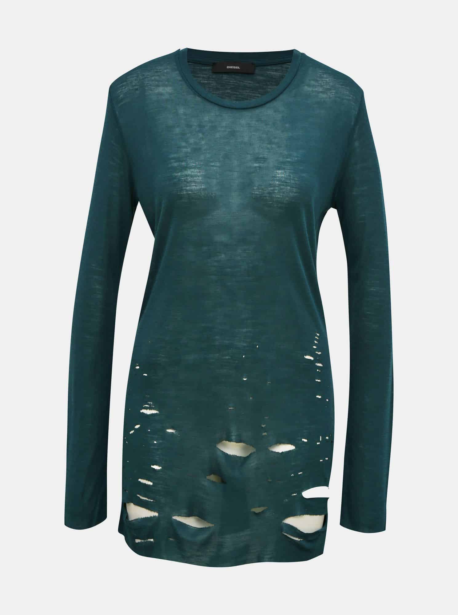 Zelené dámské vlněné tričko Diesel